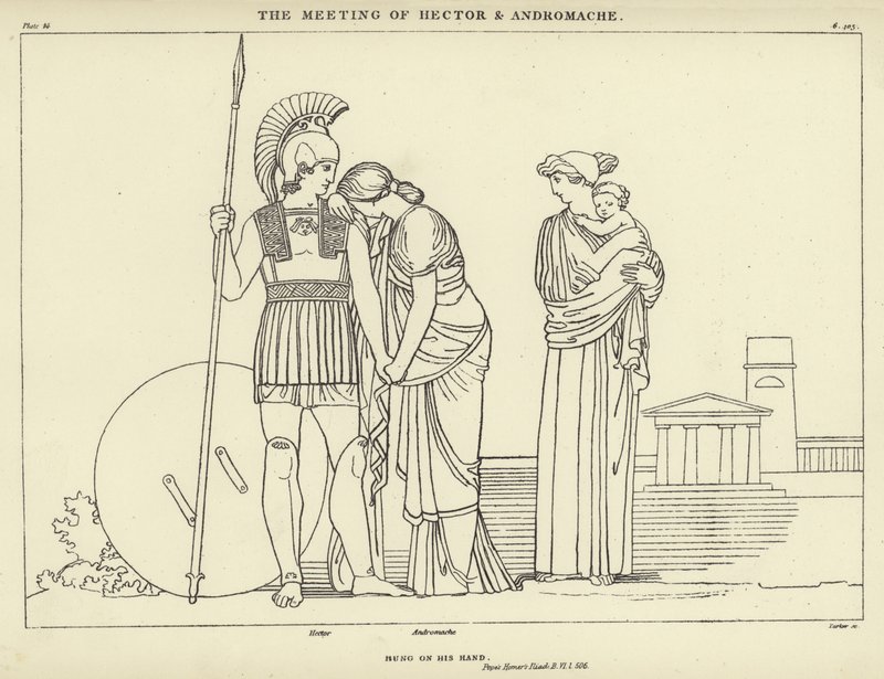 Das Treffen von Hector und Andromache von John Flaxman