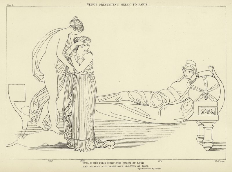 Venus präsentiert Helena Paris von John Flaxman