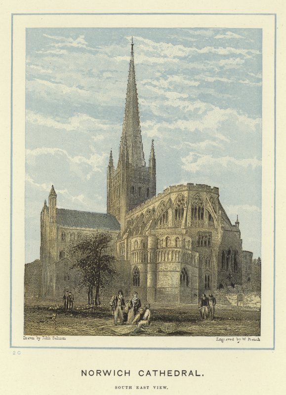 Norwich Cathedral, Südostansicht von John Francis Salmon