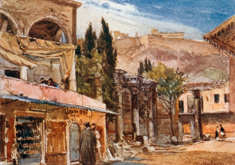 Die Stoa des Hadrian von John Fulleylove