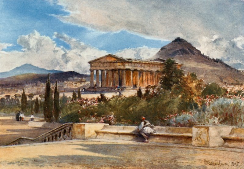 Der Tempel des Theseus von Südwesten von John Fulleylove