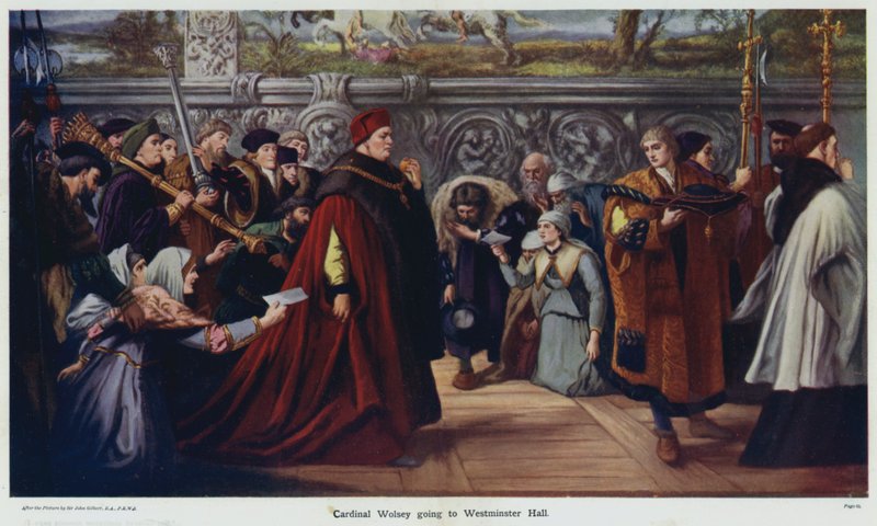 Kardinal Wolsey geht zur Westminster Hall von John Gilbert