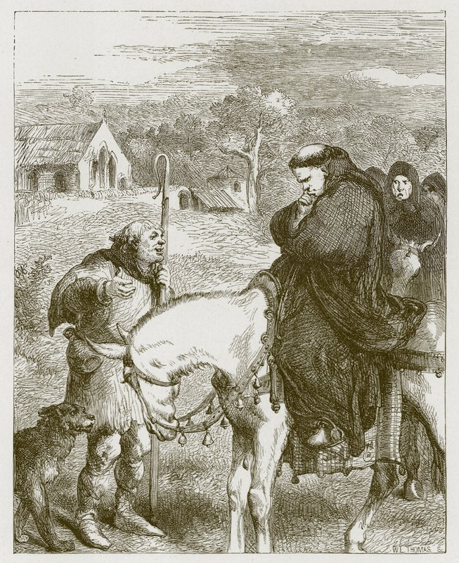 König Johann und der Abt von Canterbury von John Gilbert
