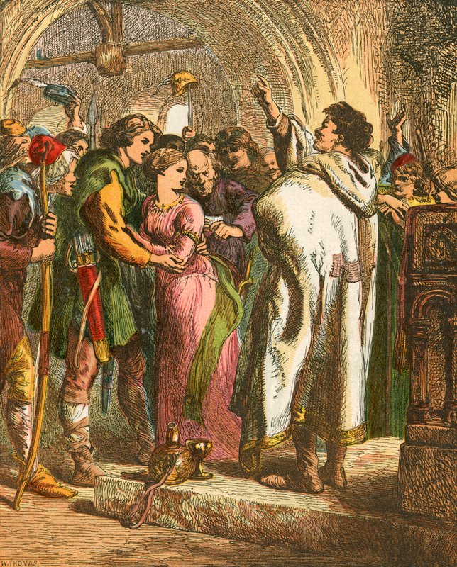 Die Hochzeit von Allen a Dale von John Gilbert