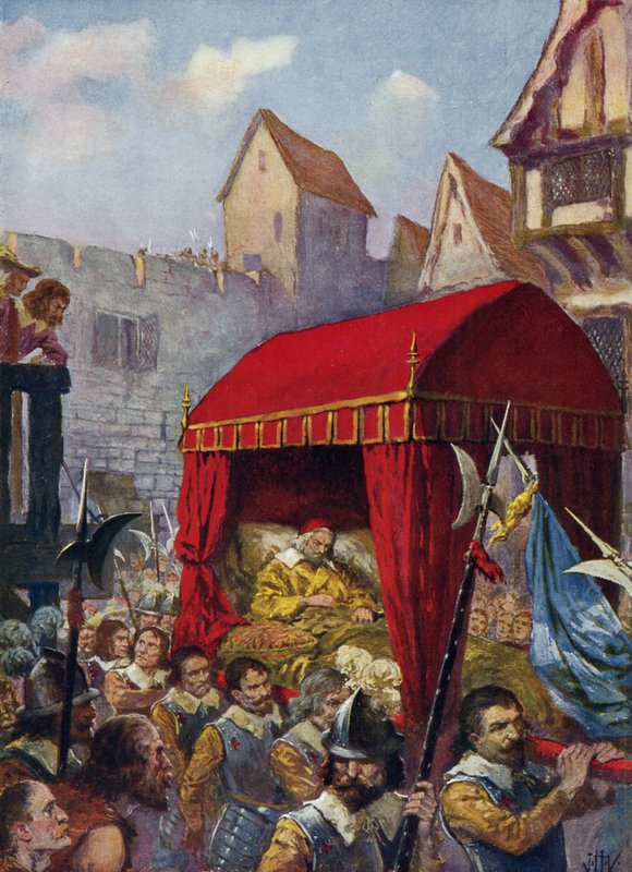 Ankunft von Kardinal Richelieu in Lyon von John Harris Valda