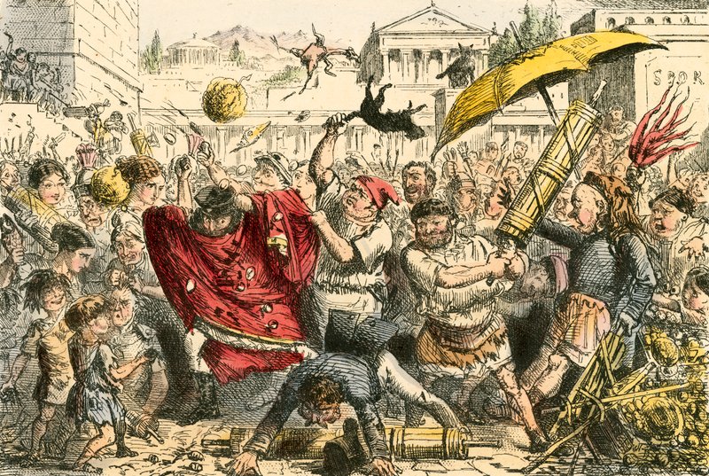 Appius Claudius wird vom Volk bestraft von John Leech