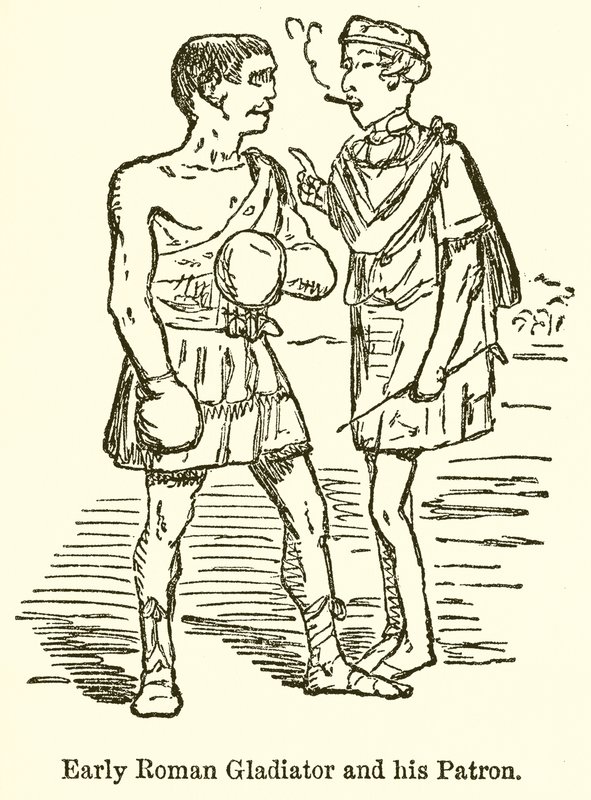 Früher römischer Gladiator und sein Patron von John Leech