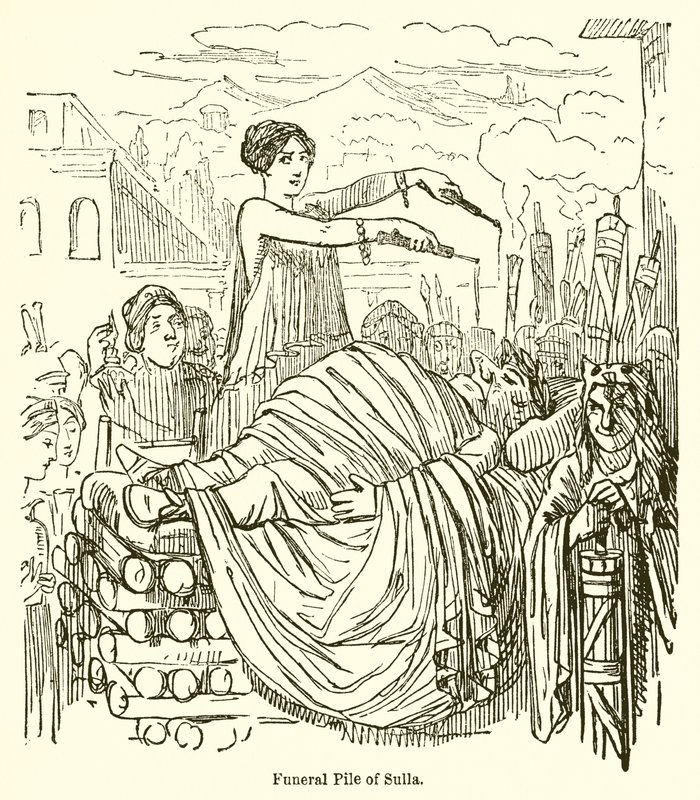 Scheiterhaufen von Sulla von John Leech