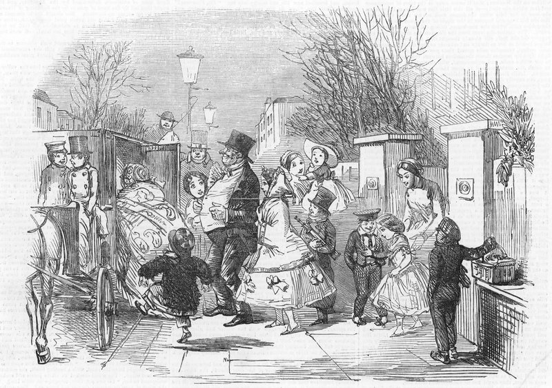Zum Pantomime gehen von John Leech