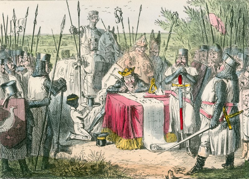 König Johann unterzeichnet die Magna Carta von John Leech
