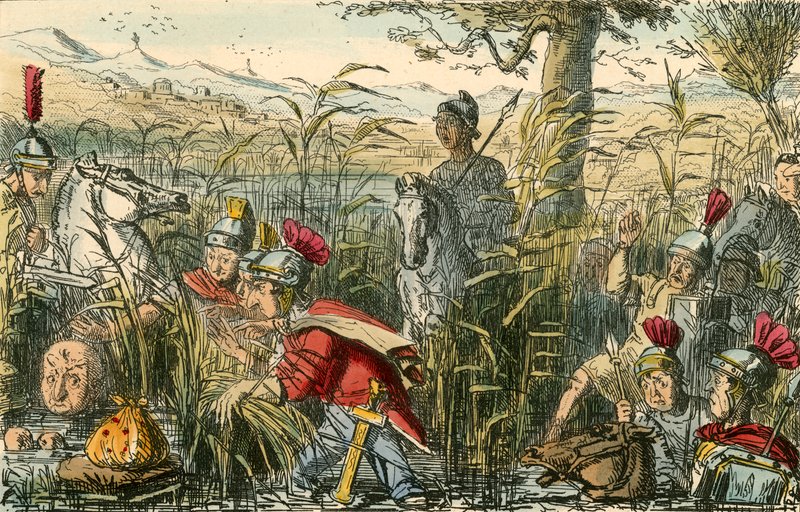 Marius entdeckt in den Sümpfen von Minturnae von John Leech