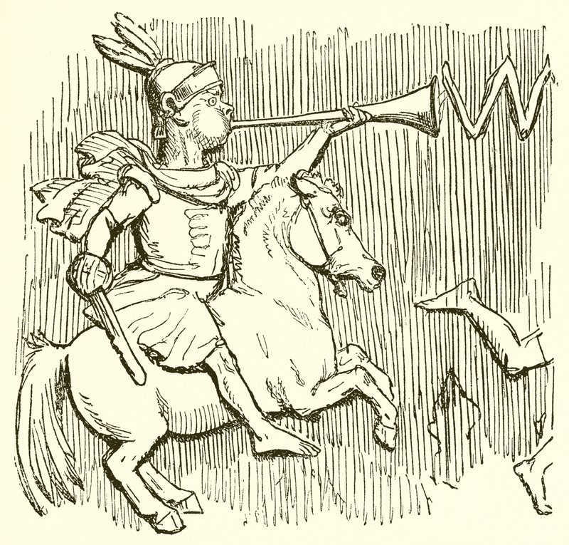 Römischer Soldat zu Pferd von John Leech