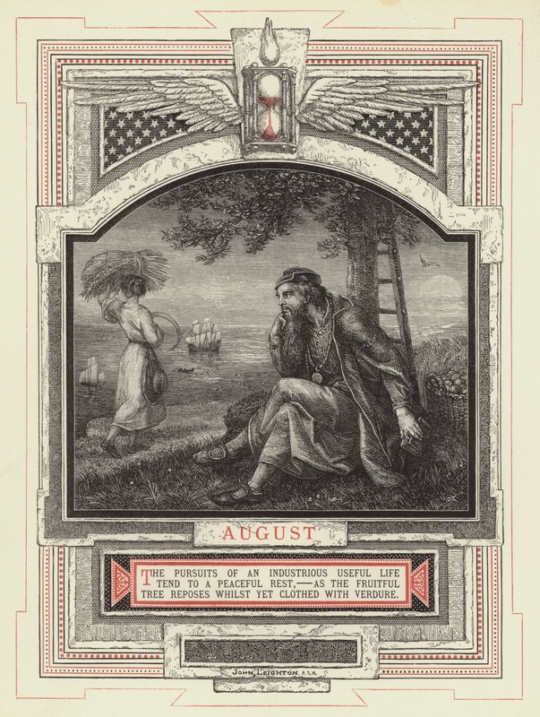 August (Gravur) von John Leighton
