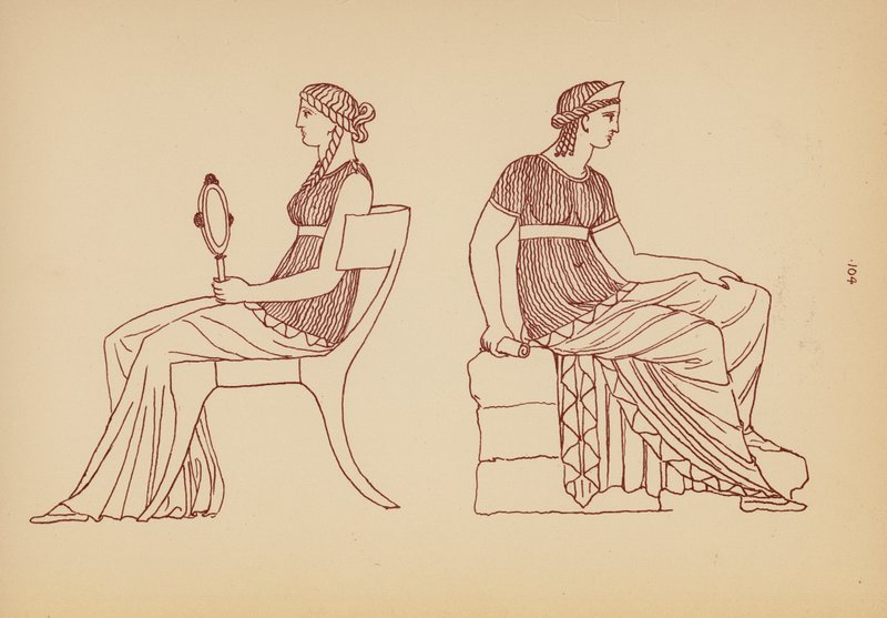 Antikes griechisches Frauenkostüm (Lithographie) von John Moyr Smith