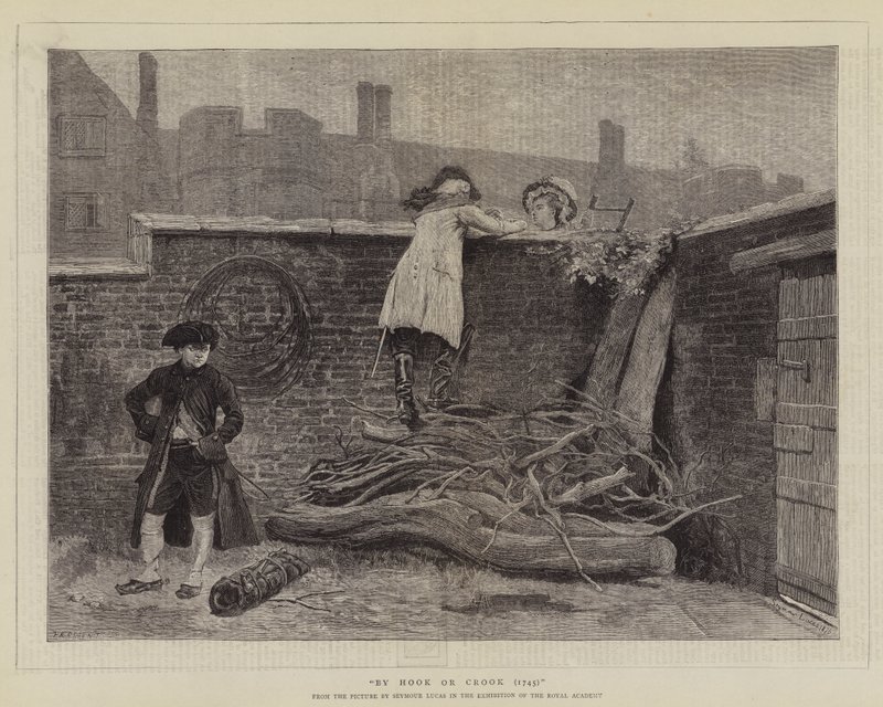 Mit Haken oder mit Krücke (1745) von John Seymour Lucas