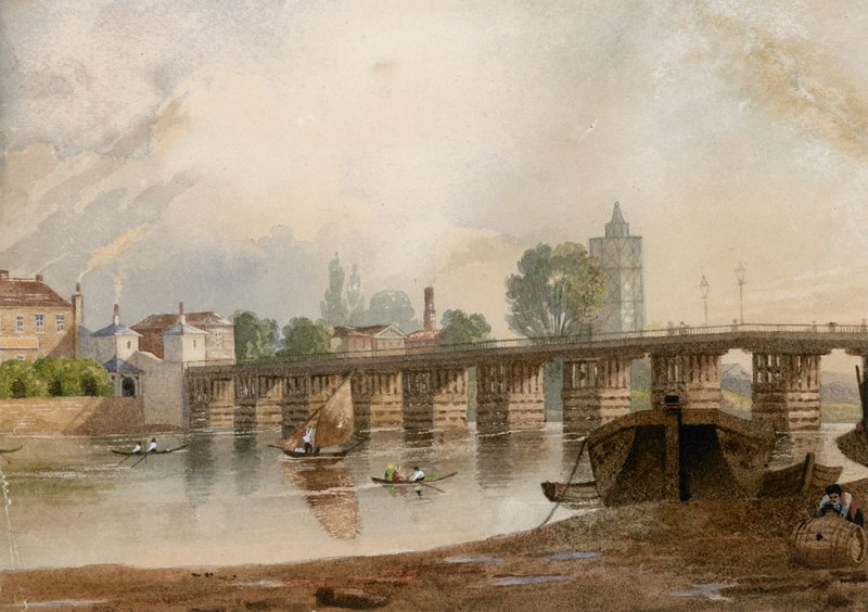 Alte Battersea-Brücke von John Varley