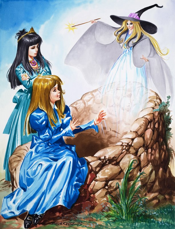 Mädchen mit einer Fee von Jose Ortiz