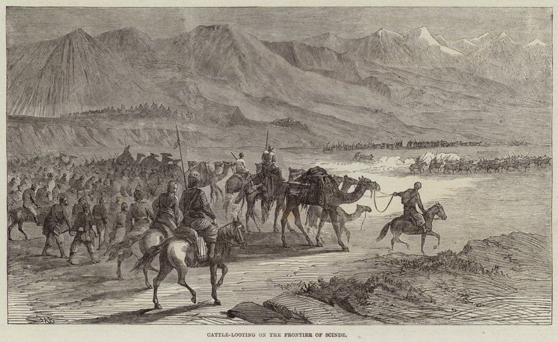 Vieh-Raub an der Grenze von Scinde von Joseph Austin Benwell