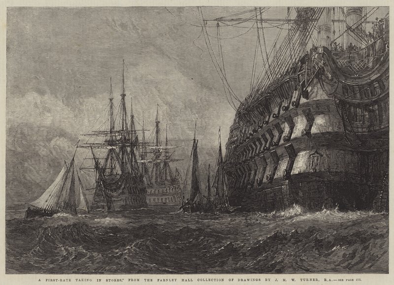 Ein erstklassiges Schiff nimmt Vorräte auf von Joseph Mallord William Turner