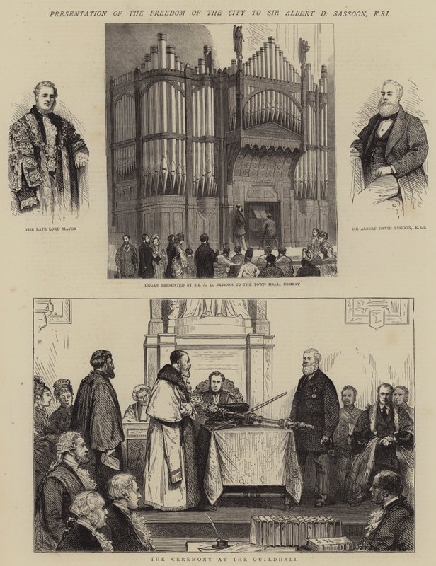 Verleihung der Ehrenbürgerwürde an Sir Albert D. Sassoon, KSI von Joseph Nash