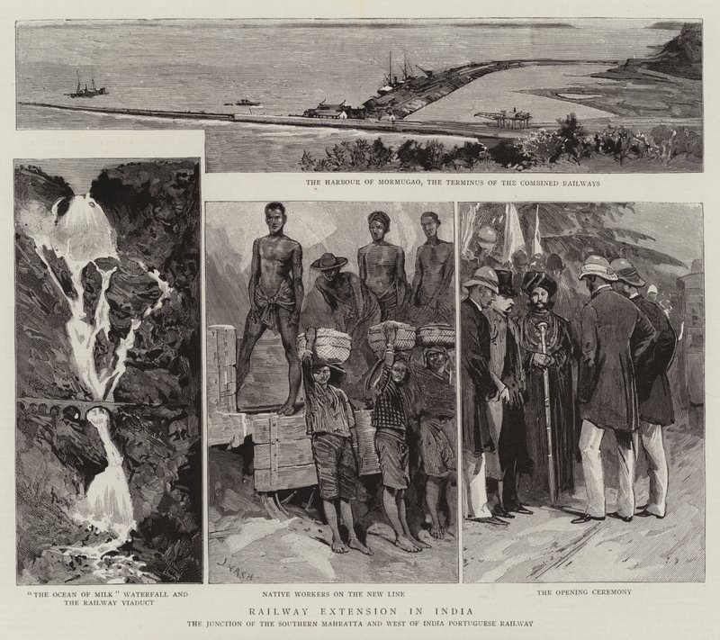 Eisenbahnverlängerung in Indien von Joseph Nash