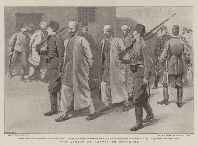 Die Verhaftung der Softas in Stamboul von Joseph Nash