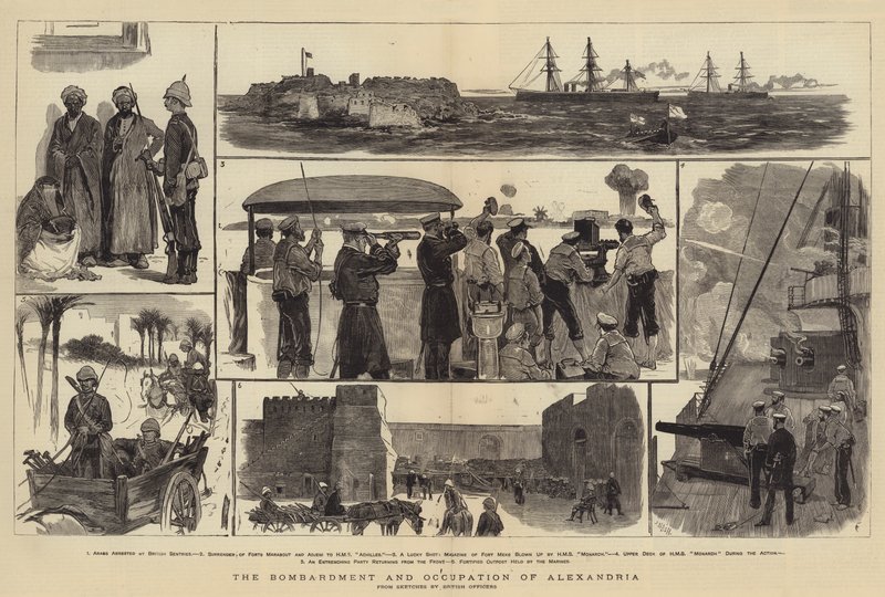 Die Bombardierung und Besetzung von Alexandria von Joseph Nash