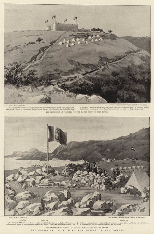 Die Krise auf Kreta, mit den Kräften der Mächte von Joseph Nash