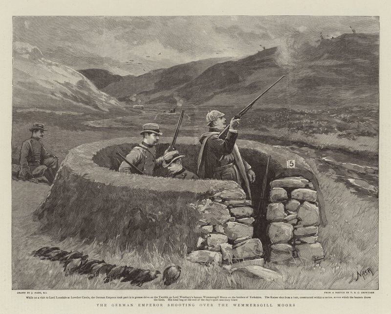 Der deutsche Kaiser schießt über die Wemmersgill-Moore von Joseph Nash