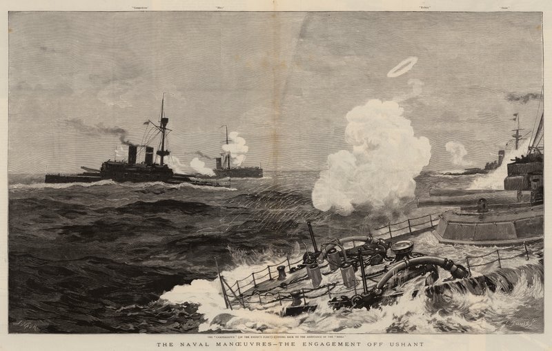 Die Seemanöver, das Gefecht vor Ushant von Joseph Nash