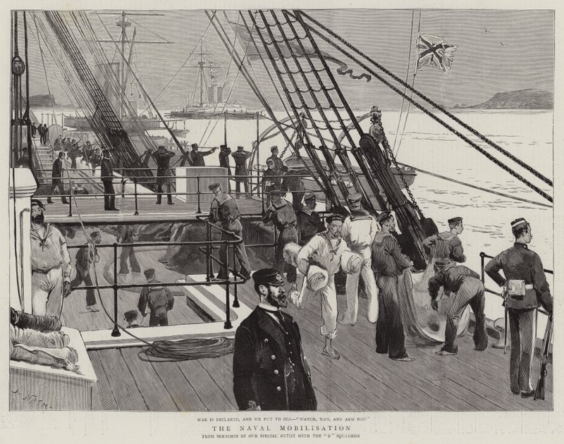 Die Marine-Mobilisierung von Joseph Nash