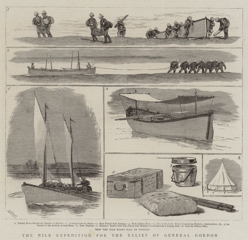 Die Nil-Expedition zur Rettung von General Gordon von Joseph Nash