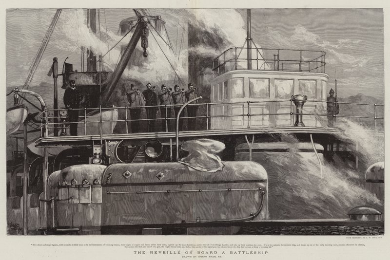 Das Wecken an Bord eines Schlachtschiffs von Joseph Nash