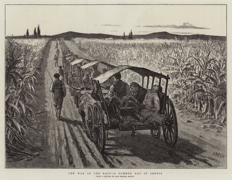 Der Krieg im Osten, ein Sommertag in Serbien von Joseph Nash