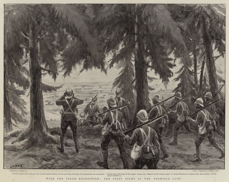 Mit der Tirah-Expedition, der erste Blick auf das gelobte Land von Joseph Nash
