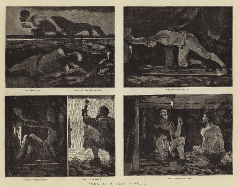Arbeit in einer Kohlenmine, II von Joseph Nash