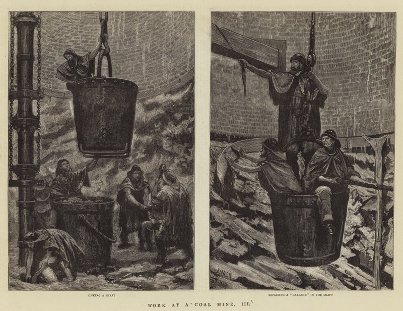 Arbeit in einer Kohlenmine, III von Joseph Nash