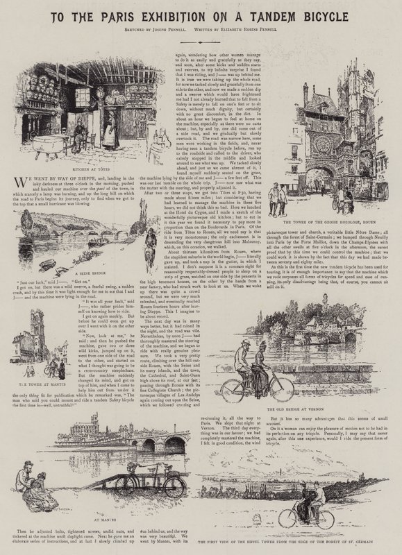 Zur Pariser Ausstellung auf einem Tandemfahrrad von Joseph Pennell