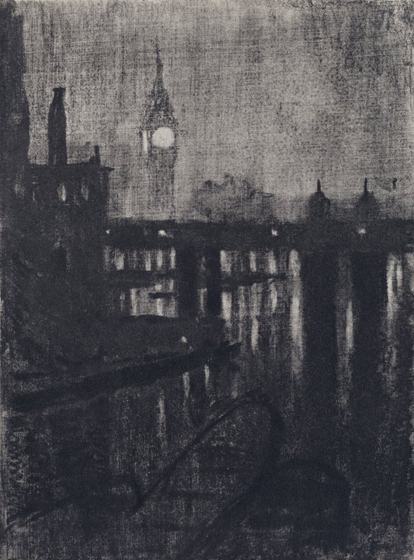 Uhrturm, Nacht von Joseph (after) Pennell