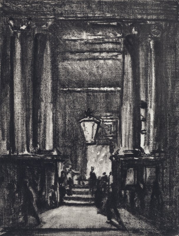Exeter Hall (Lithografie) von Joseph (after) Pennell