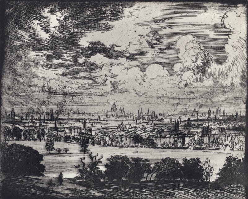 London, über Hampstead von Joseph (after) Pennell