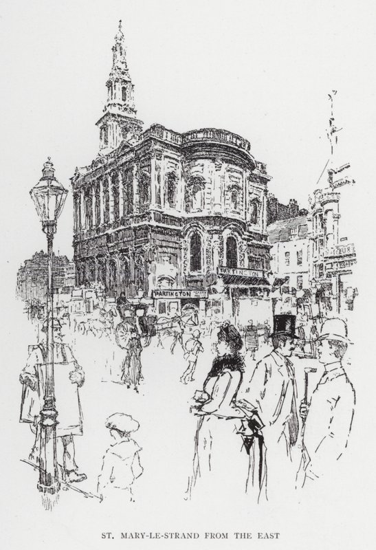 St Mary-le-Strand von Osten von Joseph (after) Pennell