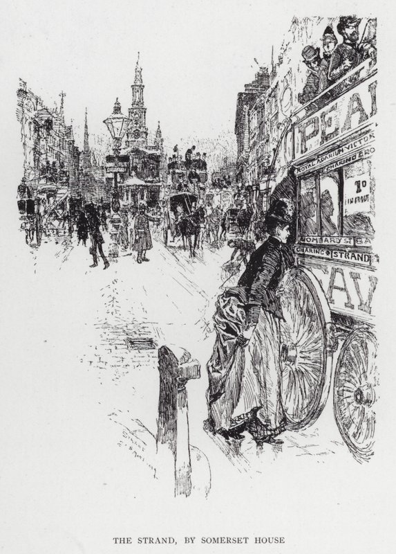 The Strand, bei Somerset House von Joseph (after) Pennell