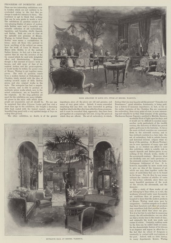 Fortschritt der häuslichen Kunst von Joseph Holland Tringham