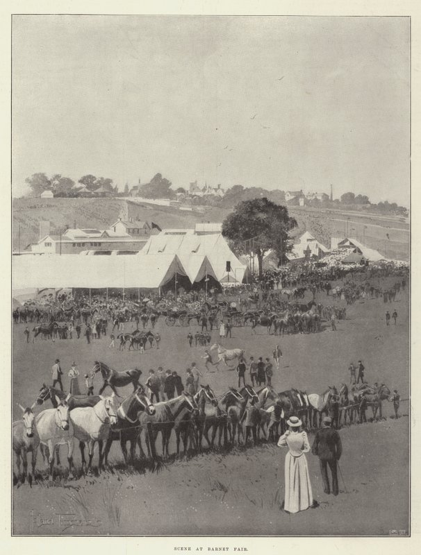 Szene auf der Barnet-Messe von Joseph Holland Tringham
