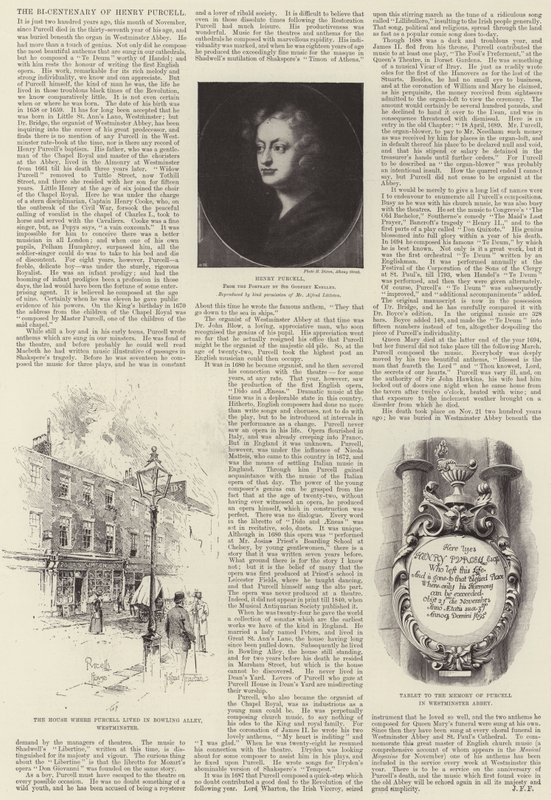 Das zweihundertjährige Jubiläum von Henry Purcell von Joseph Holland Tringham