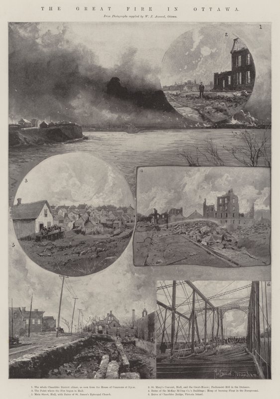 Das Große Feuer in Ottawa von Joseph Holland Tringham
