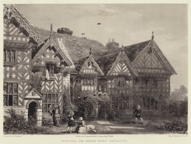 Speke Hall, Die Gartenfront, Lancashire von Joseph Josiah Dodd