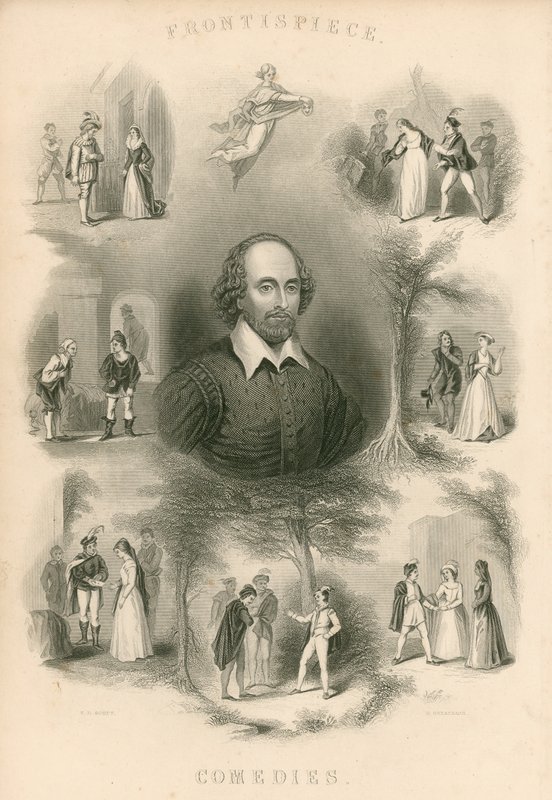 Shakespeares Komödien - Frontispiz von Joseph Kenny Meadows