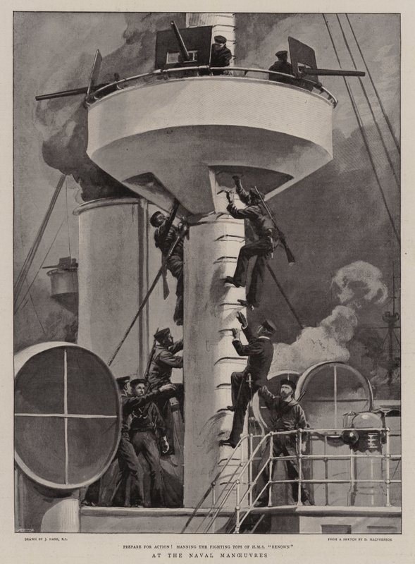 Bei den Marine-Manövern von Joseph Nash